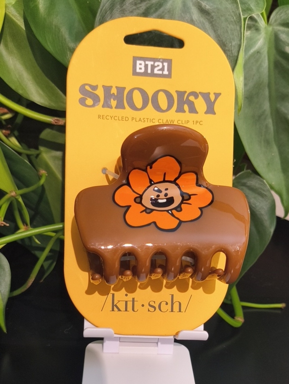 Kitsch BT21 Shooky Brown & Orange Hair Claw Clip NWT